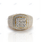Solid Yellow Gold Plated Diamond Set Mens Ring hip hop jewelry CustomDiamJewel