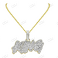 925 Silver Baguette Diamond King Letter Pendant hip hop jewelry CustomDiamJewel