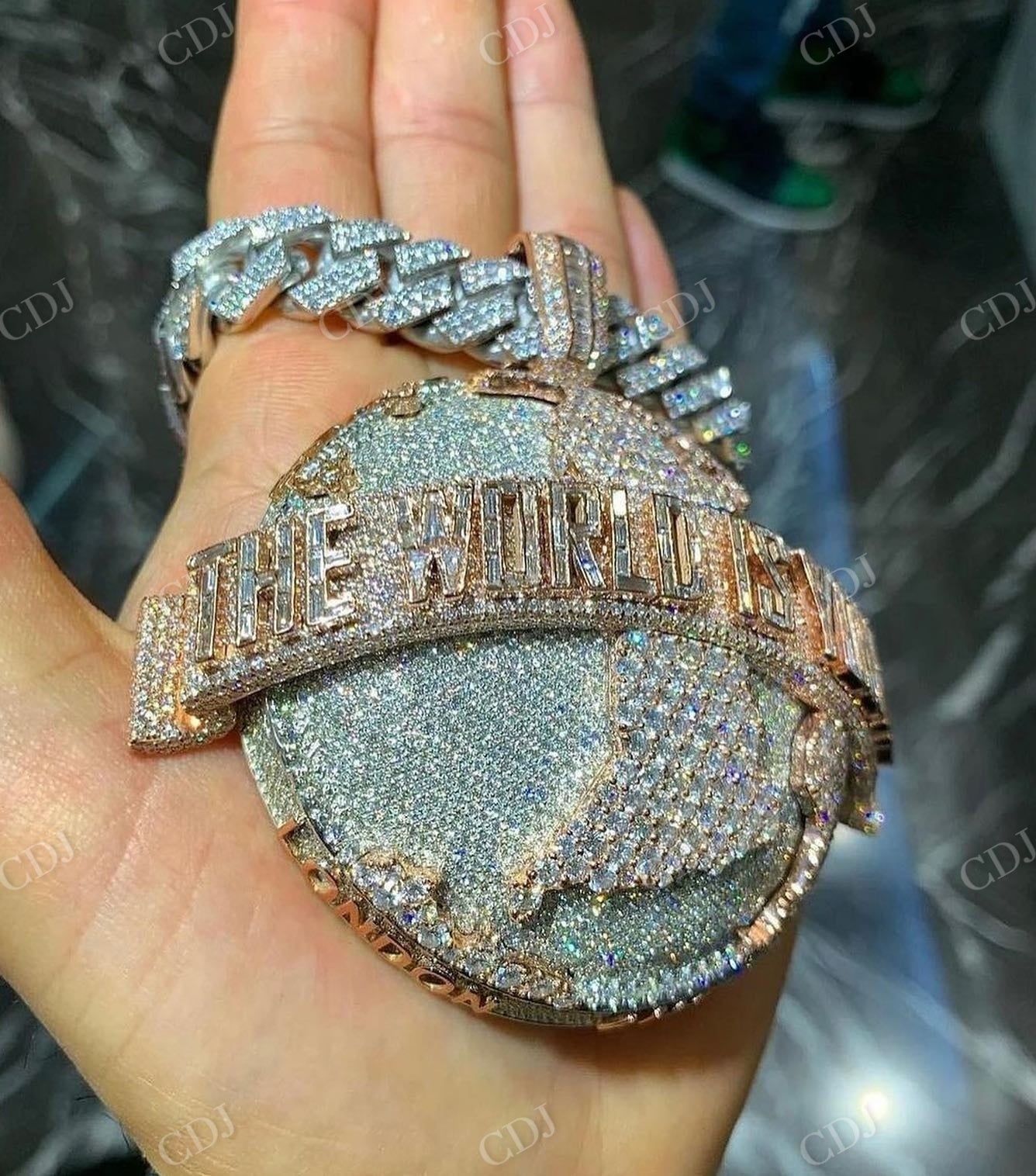 Fully iced Out Diamond Pendant Hip Hop Style hip hop jewelry CustomDiamJewel   