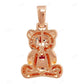 1"1.23CTW Sterling Silver Moissanite Teddy Bear Pendant CustomDiamJewel