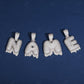 Full Iced out VVS Lab Diamond 10K Gold Alphabets Pendant hip hop jewelry CustomDiamJewel