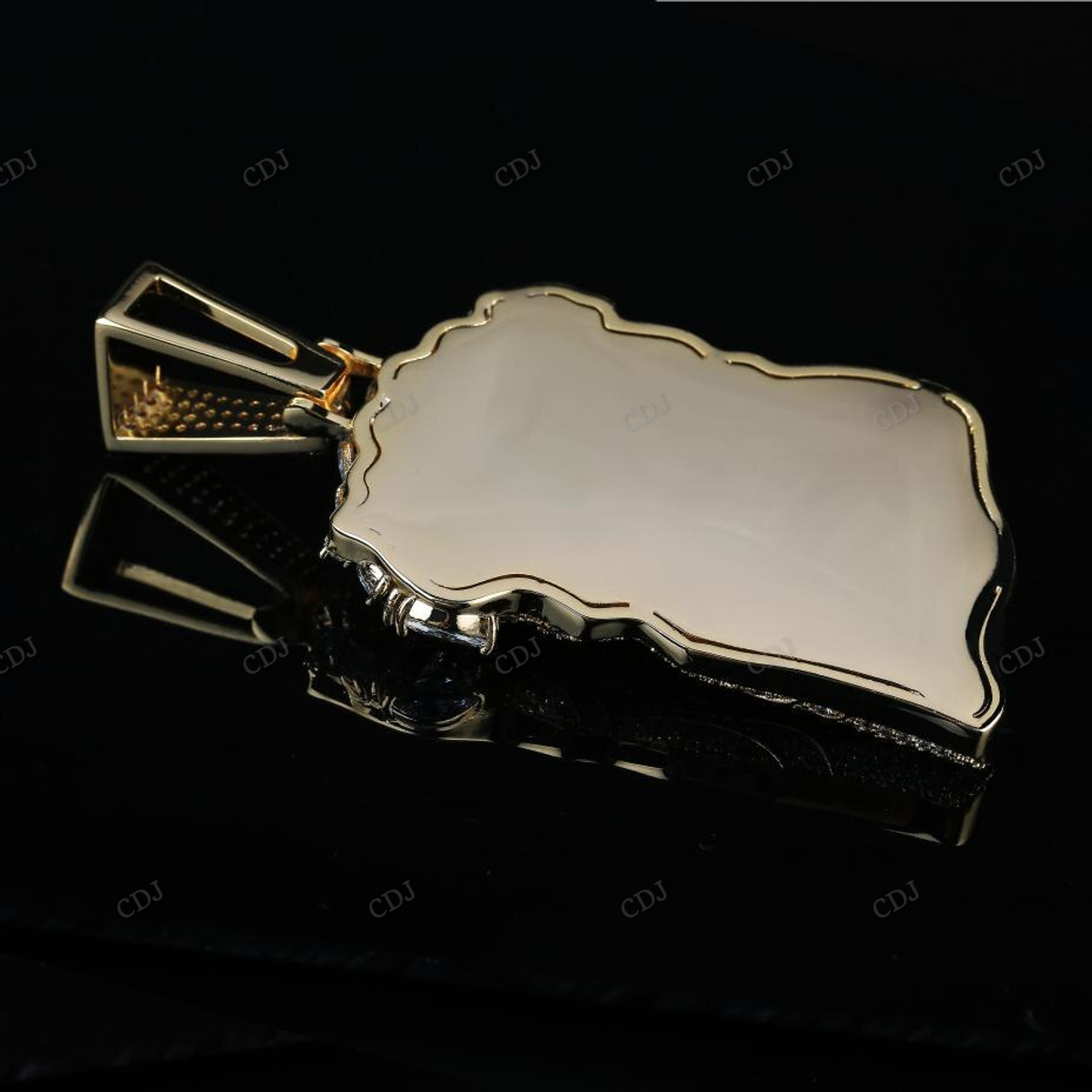 Crown Of Thorns Flooded Iced Out Jesus Pendant hip hop jewelry CustomDiamJewel