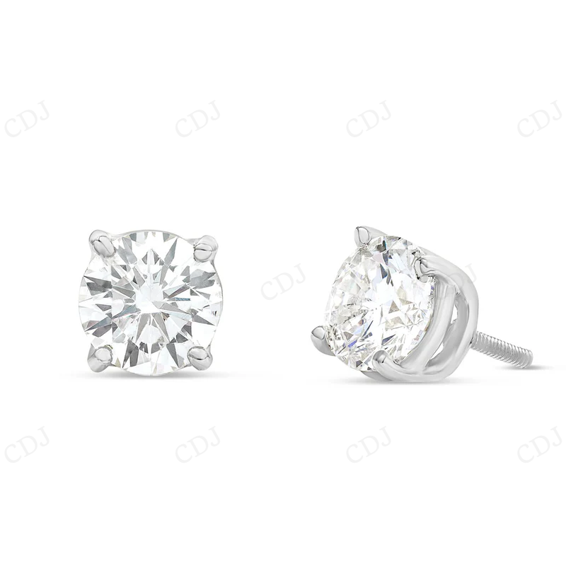 Luxury Solitaire Moissanite Diamond Stud Earring Stud earrings CustomDiamJewel