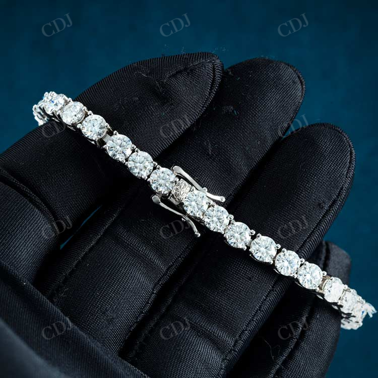 5MM Diamond Tennis Bracelet In Gold hip hop jewelry customdiamjewel   