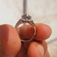 Round Portuguese Cut Moissanite Diamond Ring