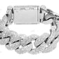 Hip Hop Style Silver Mosaic Setting Cuban Bracelet hip hop jewelry customdiamjewel