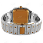 Real Diamond Two Tone Iced Out Cartier Santos Automatic Watch customdiamjewel