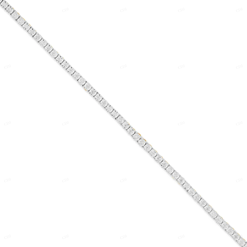 14k Gold Lab Grown Diamond Tennis Bracelets For Women CustomDiamJewel