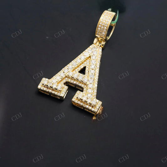 Custom Iced 925 Silver Moissanite A Letter Pendant Hip Hop Pendent customdiamjewel