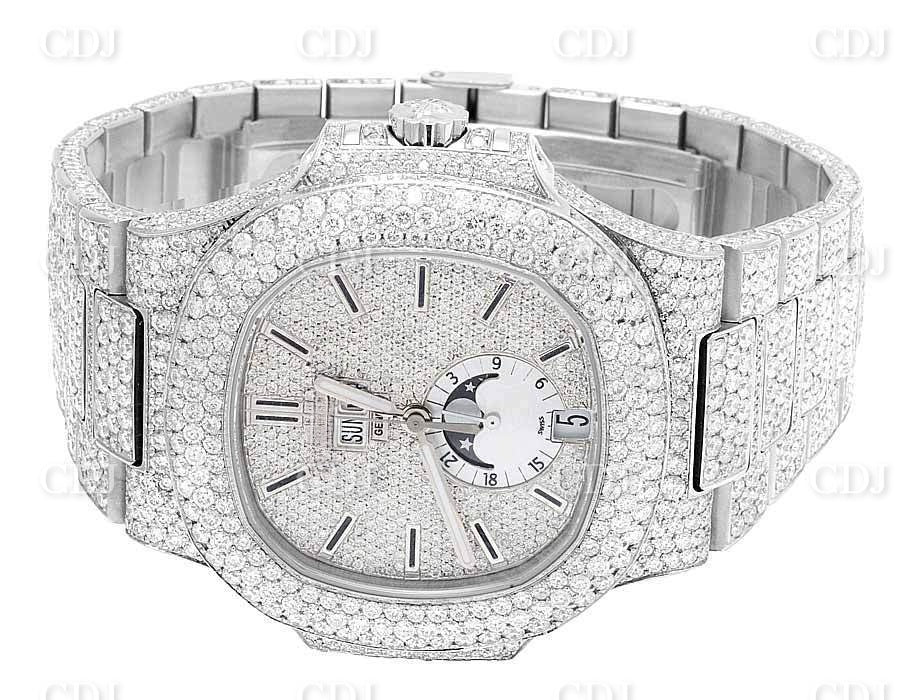 Iced Out Natural Diamond Patek Philippe Watch customdiamjewel