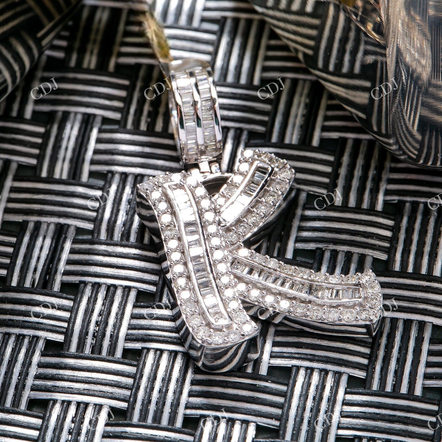 Customized 925 Silver Moissanite K Letter Unisex Pendant Hip Hop Pendent customdiamjewel