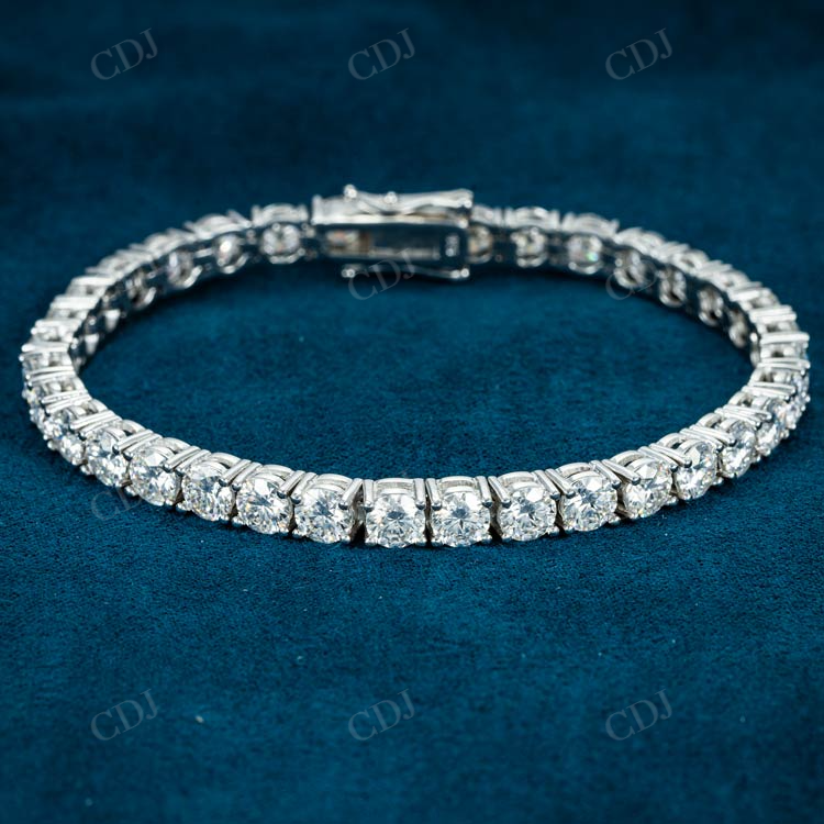 5MM Diamond Tennis Bracelet In Gold hip hop jewelry customdiamjewel   
