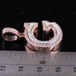 1.5" 1.8 CTW 10K Gold Natural Diamond Initial G Letter Pendant customdiamjewel