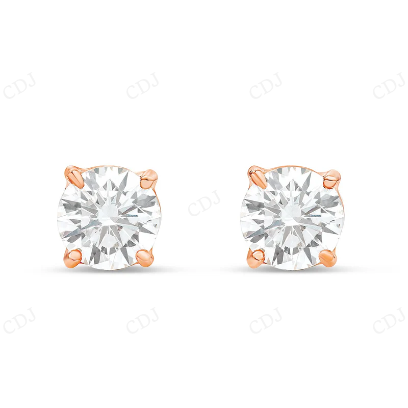 Luxury Solitaire Moissanite Diamond Stud Earring Stud earrings CustomDiamJewel