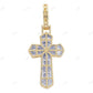 10K Gold Lab Grown Diamond 1.4 Inch Cross Pendant Hip Hop Pendent customdiamjewel
