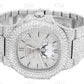 Iced Out Moissanite Patek Philippe Stainless Steel Men's Watch customdiamjewel