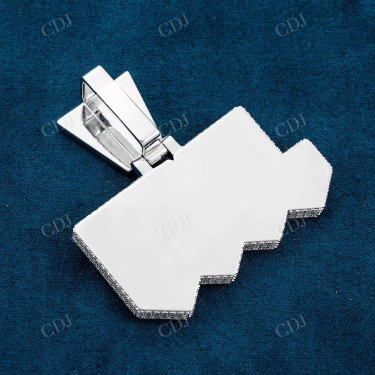 Custom name Josh Baguette And Round Cluster Diamond Hip Hop Pendant  customdiamjewel   