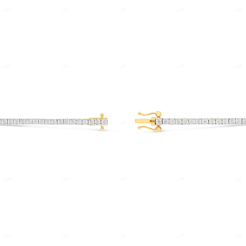 14k Gold Lab Grown Diamond Tennis Bracelets For Women CustomDiamJewel