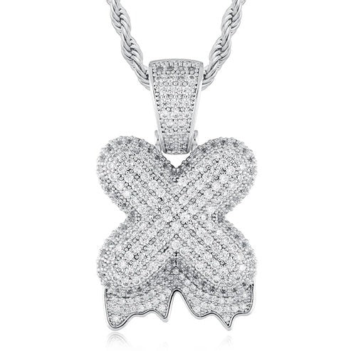 Full Iced out VVS Lab Diamond 10K Gold Alphabets Pendant hip hop jewelry CustomDiamJewel