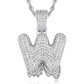 Full Iced out VVS Lab Diamond 10K Gold Alphabets Pendant hip hop jewelry CustomDiamJewel