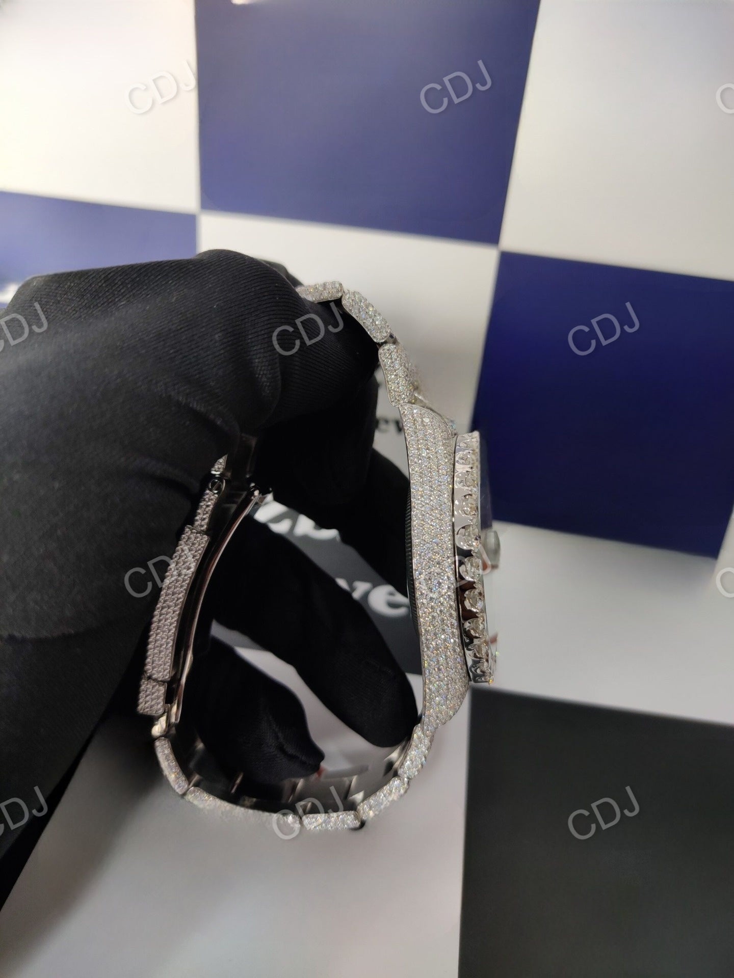 Premium Fully iced out Automatic Movement Diamond Men's Watch customdiamjewel