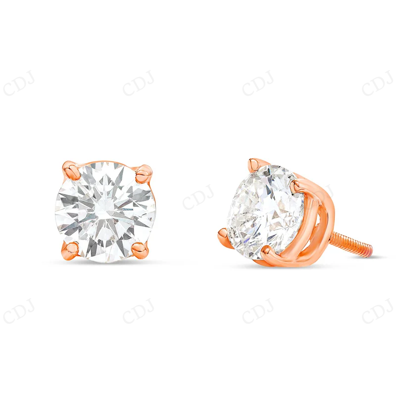 Luxury Solitaire Moissanite Diamond Stud Earring Stud earrings CustomDiamJewel