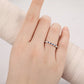 Half Eternity Sapphire Moissanite Wedding Band  customdiamjewel   