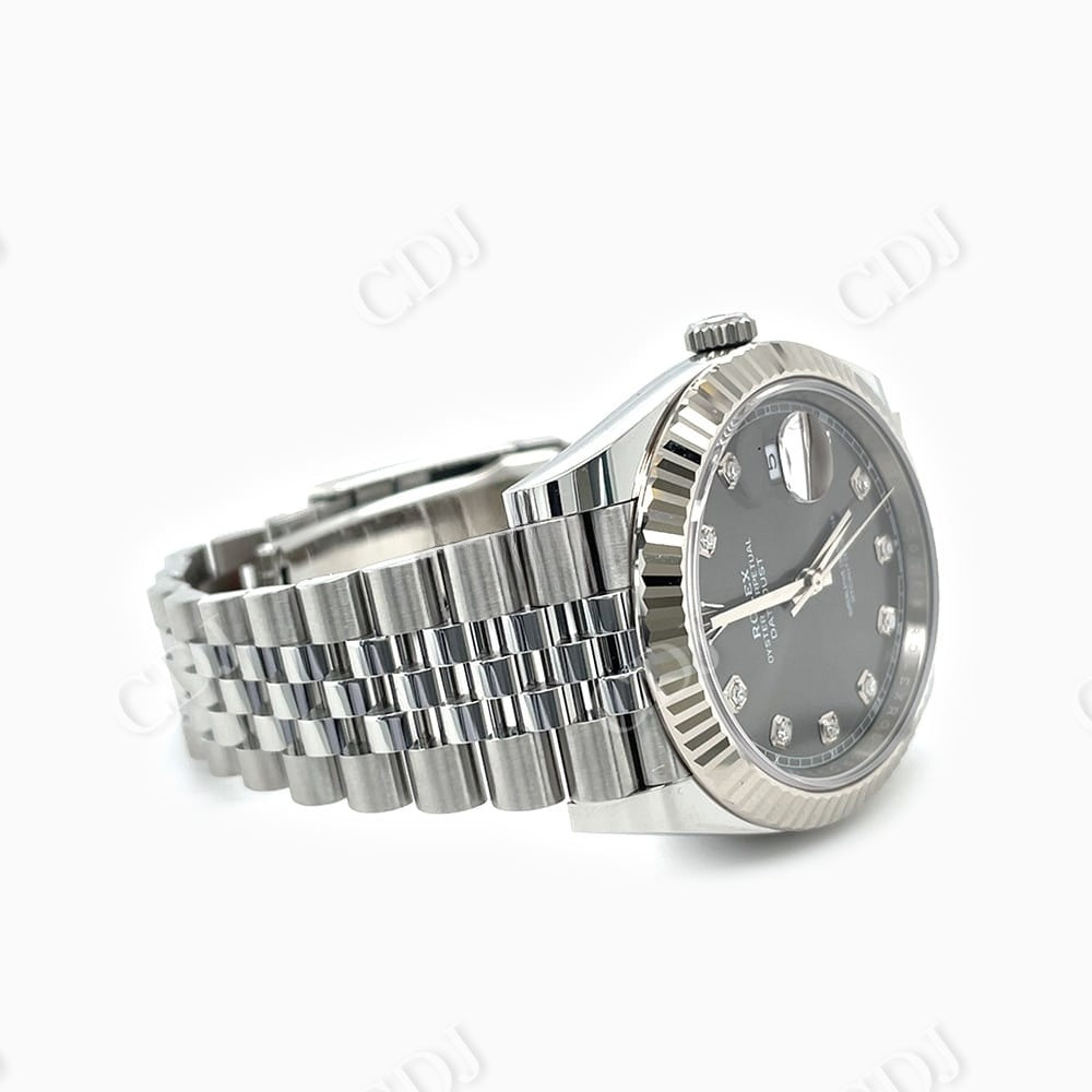 41mm Rolex Moissanite Diamond Watch customdiamjewel