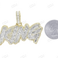 925 Silver Baguette Diamond King Letter Pendant hip hop jewelry CustomDiamJewel