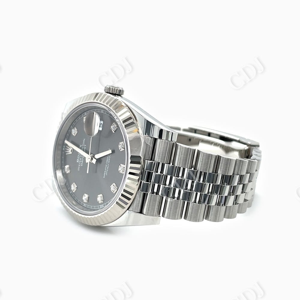 41mm Rolex Moissanite Diamond Watch customdiamjewel