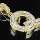 1.5" 1.5 CTW 14K Gold Real Diamond Custom 3D Initial 'Q' Letter Pendant CustomDiamJewel