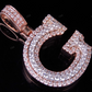 1.5" 1.8 CTW 10K Gold Natural Diamond Initial G Letter Pendant customdiamjewel