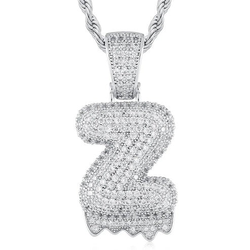 Full Iced out VVS Lab Diamond 10K Gold Alphabets Pendant hip hop jewelry CustomDiamJewel