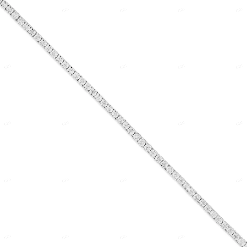 14k Gold Lab Grown Diamond Tennis Bracelets For Women CustomDiamJewel