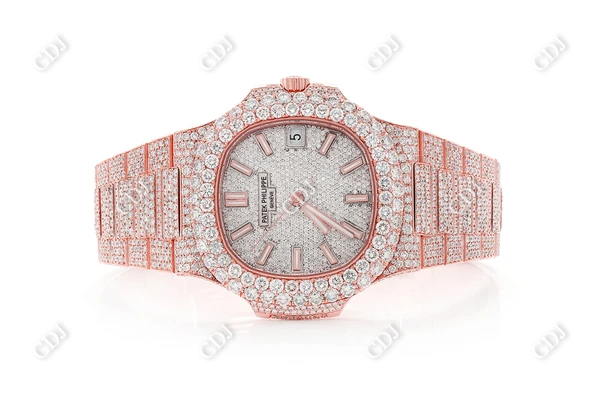 Hip Hop ETA Swiss Movement Patek Philippe Moissanite Watch customdiamjewel