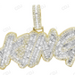 925 Silver Baguette Diamond King Letter Pendant hip hop jewelry CustomDiamJewel