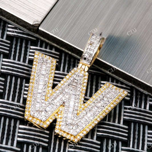 Moissanite W Silver Moissanite Pendant Hip Hop Pendent customdiamjewel
