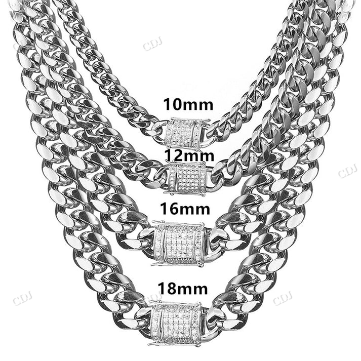 6 - 18MM Miami Cuban Chain hip hop jewelry CustomDiamJewel