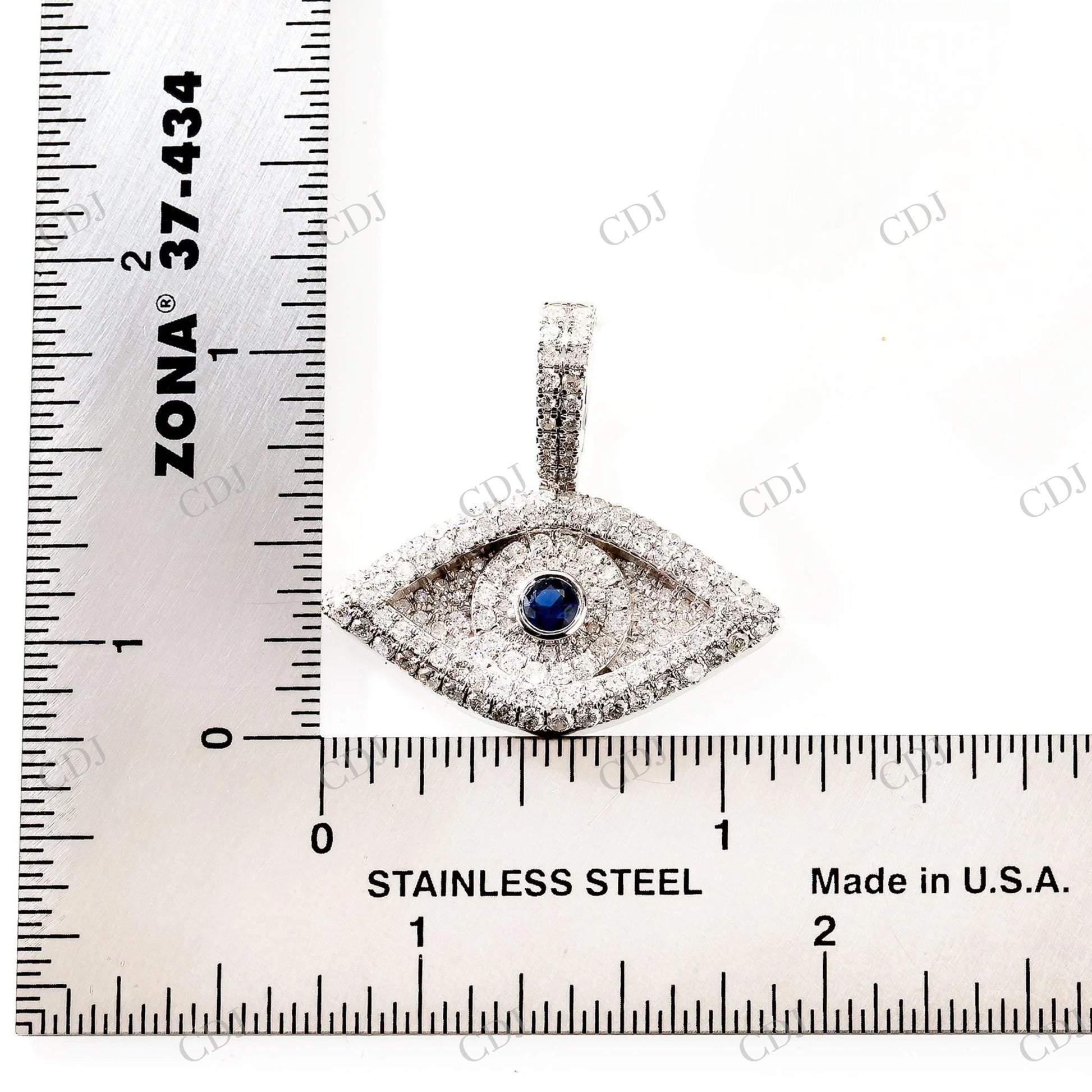 Evil Eye Charm 925 Silver Moissanite Pendant Hip Hop Pendent customdiamjewel