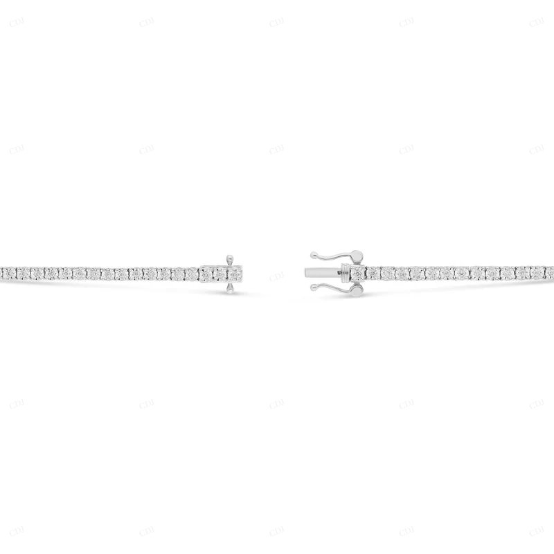 14k Gold Lab Grown Diamond Tennis Bracelets For Women CustomDiamJewel