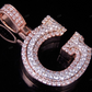 1.5" 1.8 CTW 10K Gold Natural Diamond Initial G Letter Pendant customdiamjewel