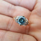 Round Portuguese Cut Moissanite Diamond Ring
