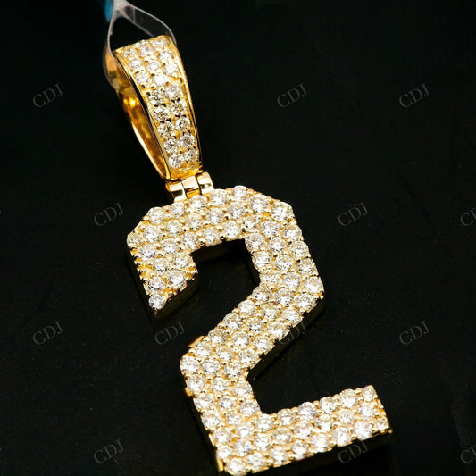 2 Charm 925 Silver Moissanite Pendant Hip Hop Pendent customdiamjewel