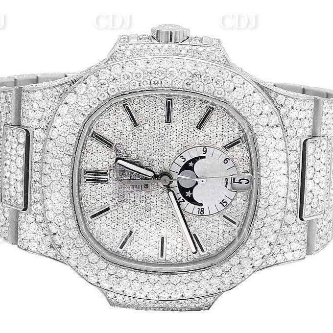 Iced Out Natural Diamond Patek Philippe Watch customdiamjewel