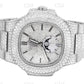 Iced Out Moissanite Patek Philippe Stainless Steel Men's Watch customdiamjewel