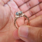 Round Portuguese Cut Moissanite Diamond Ring