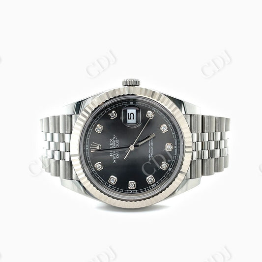 41mm Rolex Moissanite Diamond Watch customdiamjewel