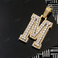 925 Silver "M" Letter Moissanite Pendant Hip Hop Pendent customdiamjewel