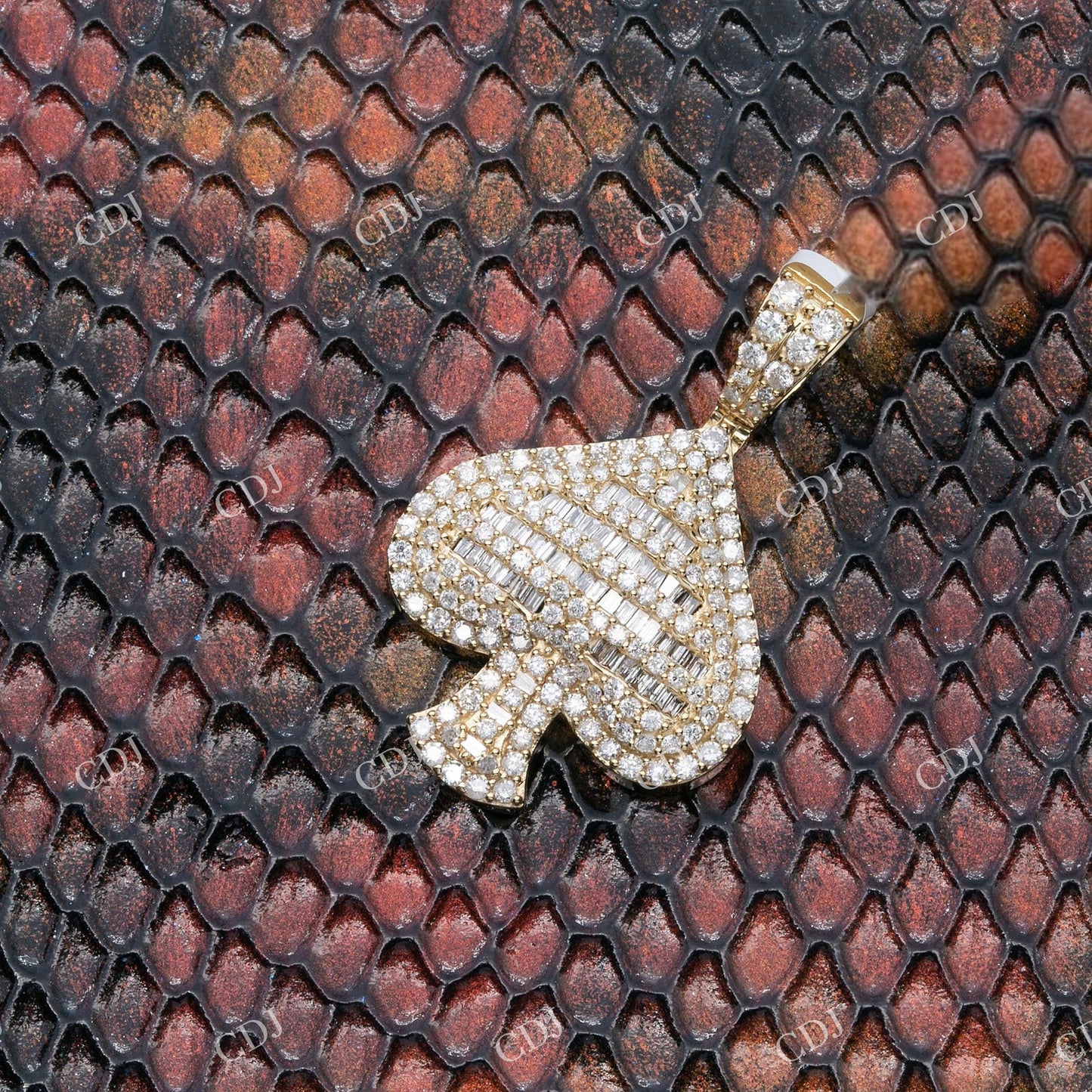 Iced Out Spade 925 Silver Moissanite Pendant Hip Hop Pendent customdiamjewel