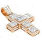 10K Yellow Gold Luxury Cross Pendant hip hop jewelry CustomDiamJewel